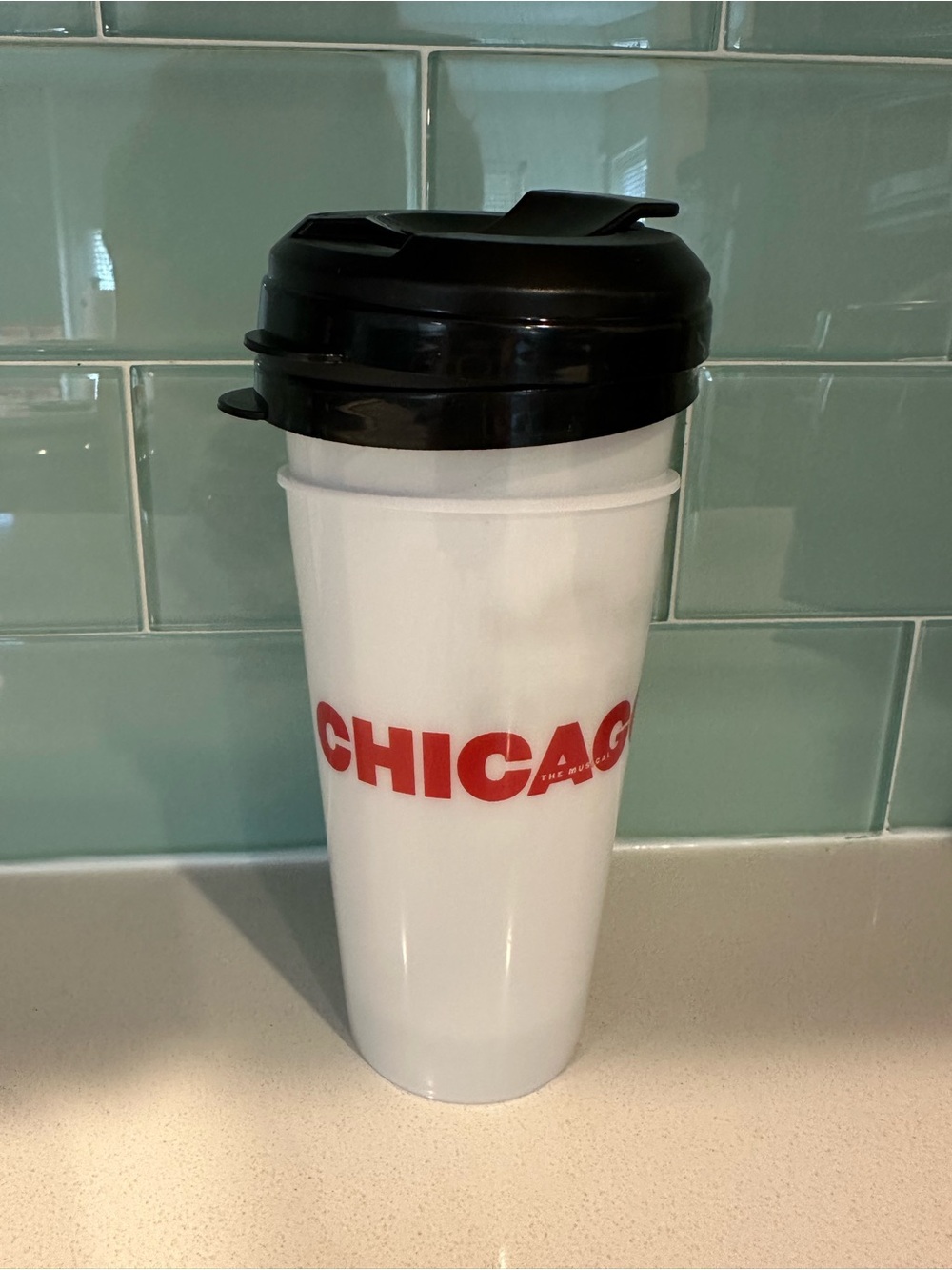 Chicago The Musical Commemorative Souvenir Cups Set Of 2. Includes Lids